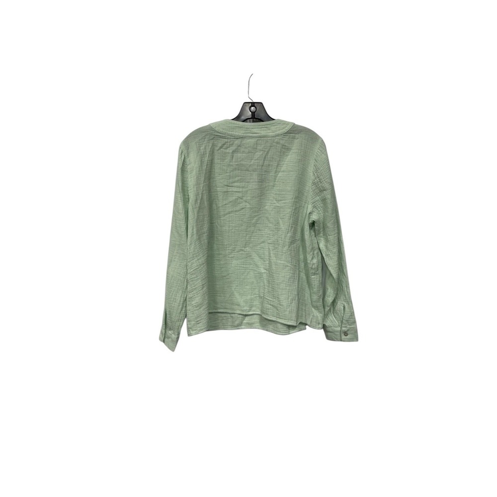 🔥J.Jill Cotton-Gauze 💚V-Neck  Tunic Blouse Boho Comfort Cool‎ Lg petite $79 - Picture 5 of 7